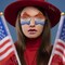 Star-Sunglasses 2pcs Patriotic Rimless Star Shaped Sunglasses Party Wearables 4th of July